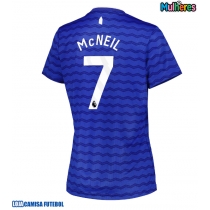 Camisa de Futebol Everton Dwight McNeil #7 Equipamento Principal Mulheres 2025-26 Manga Curta